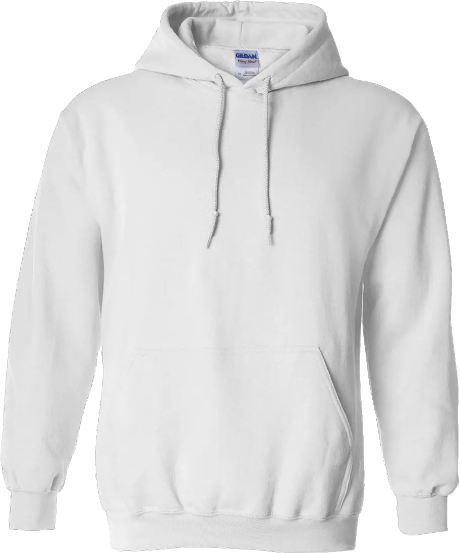 Gildan Sweatshirt Png White Hoodie Front Png Hoodie Png