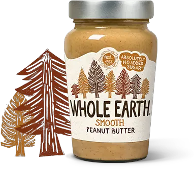 Original Smooth Peanut Butter 340g Whole Earth Pindakaas Png Peanut Butter Png