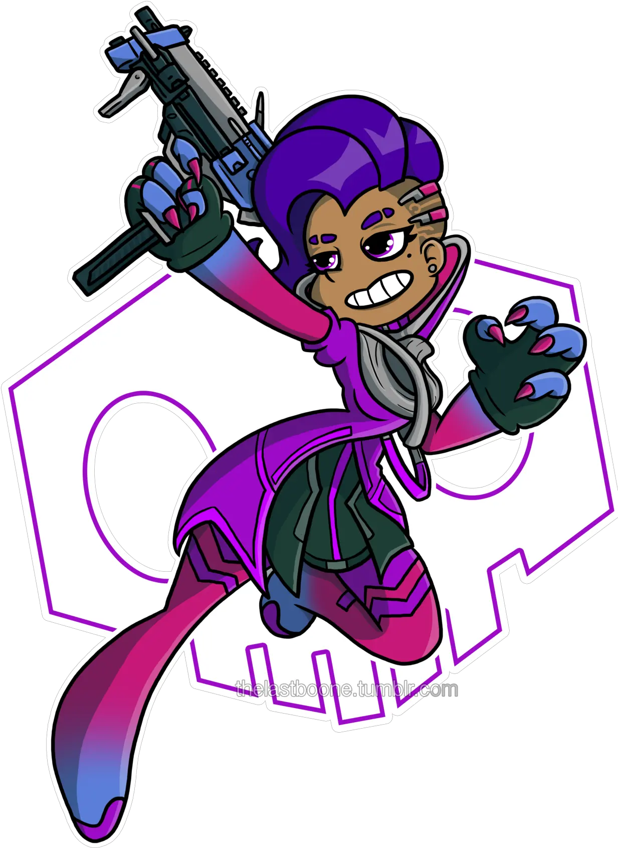 Sombra Overwatch Sombra Skull Transparent Png Sombra Skull Png