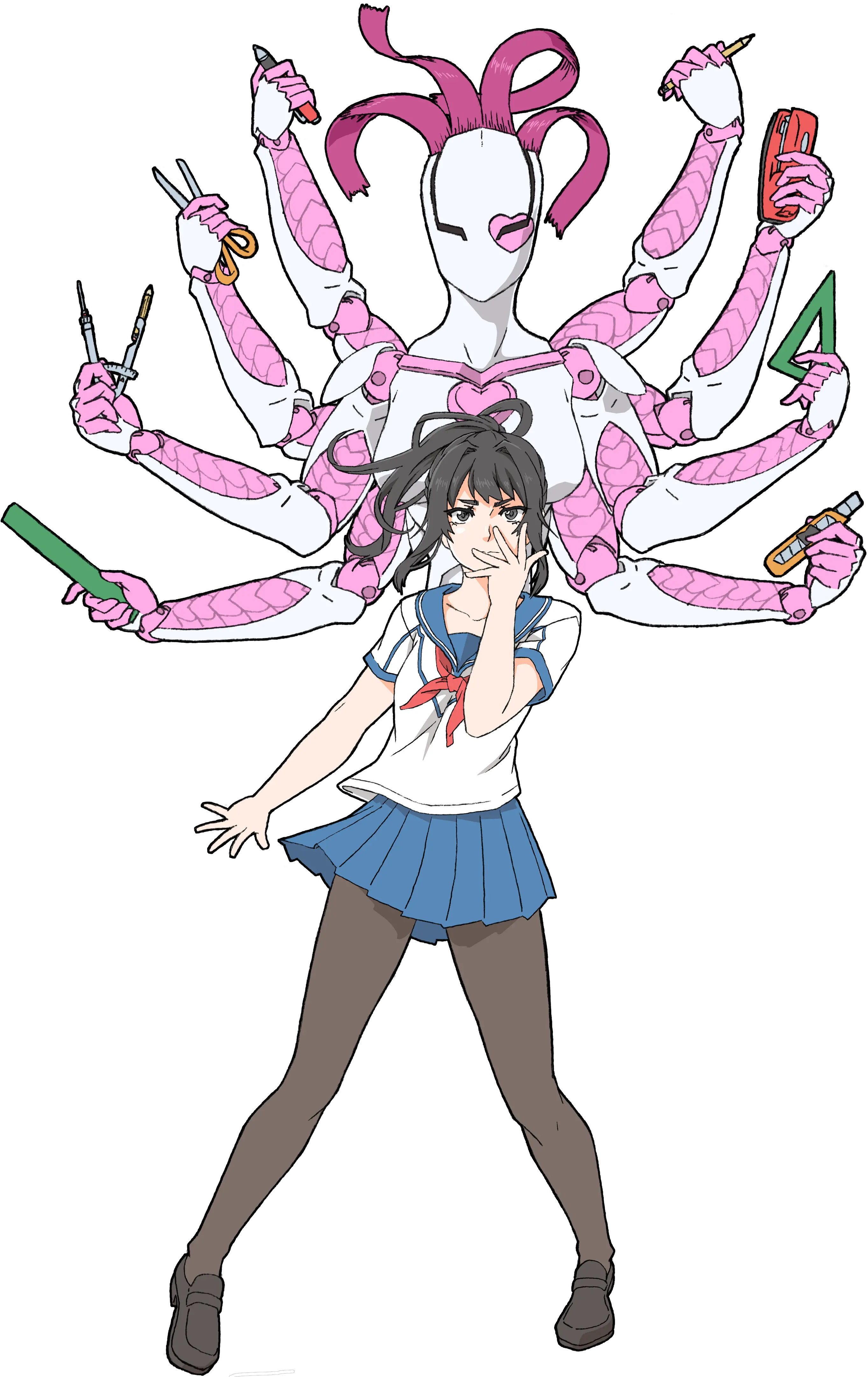 Swag Yandere Chan Yandere Simulator 513553 Png Images Yandere Sim Jojo Easter Egg Swag Png