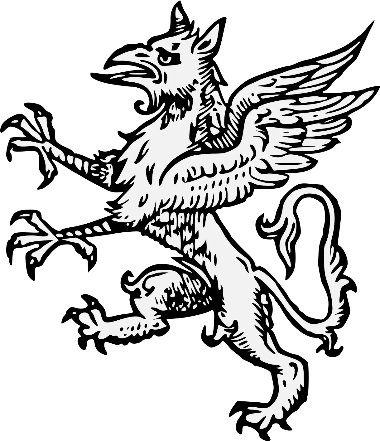 Heraldic White Griffin Clipart Portable Network Graphics Png Griffin Png