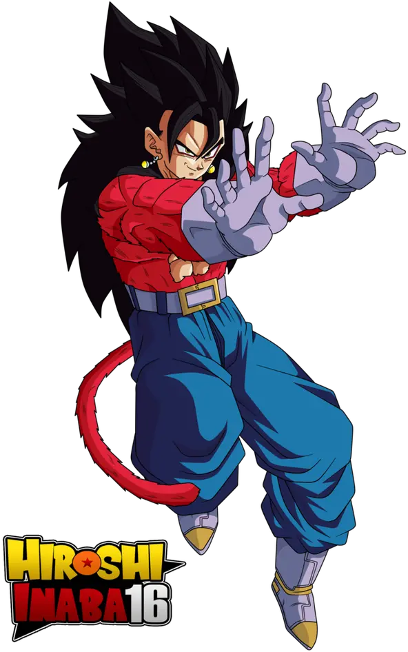 Vegito Look As A Super Saiyan 4 Vegetto Ssj4 Png Vegito Png