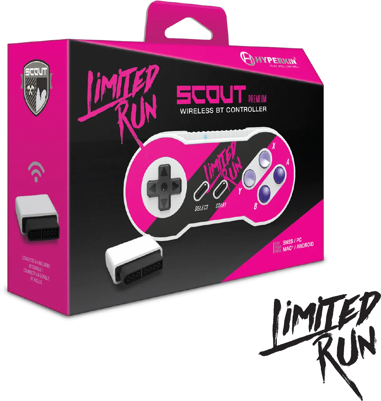 Limited Run Hyperkin Scout Wireless Snes Controller Pink Limited Run Games Png Snes Png