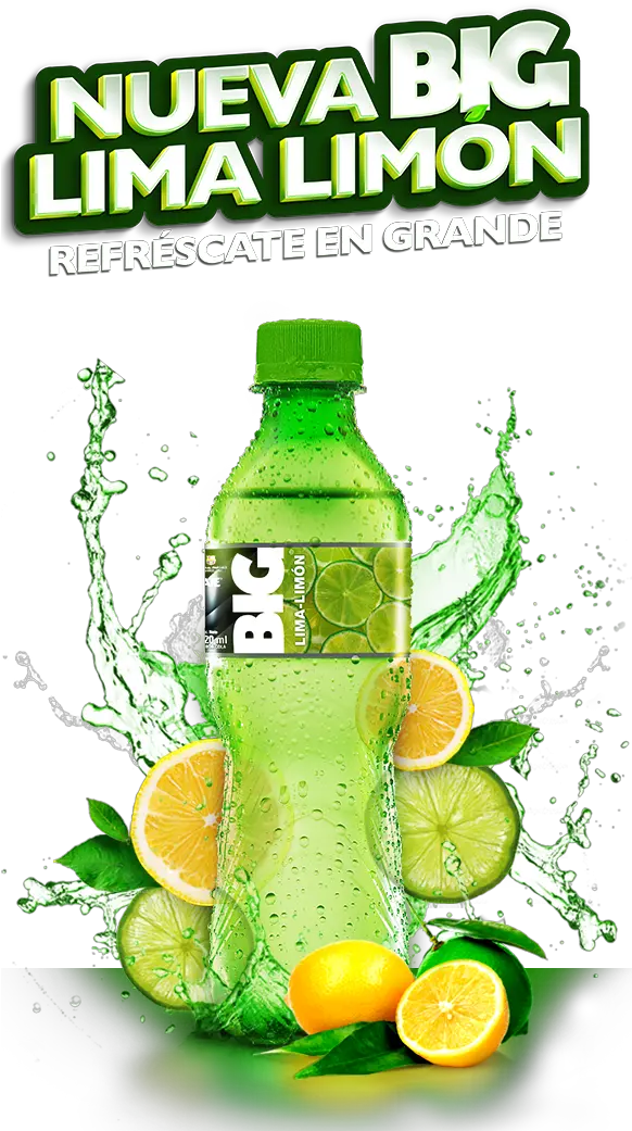 Gaseosas Big Cola De Limon Carbonated Soft Drinks Png Limon Png