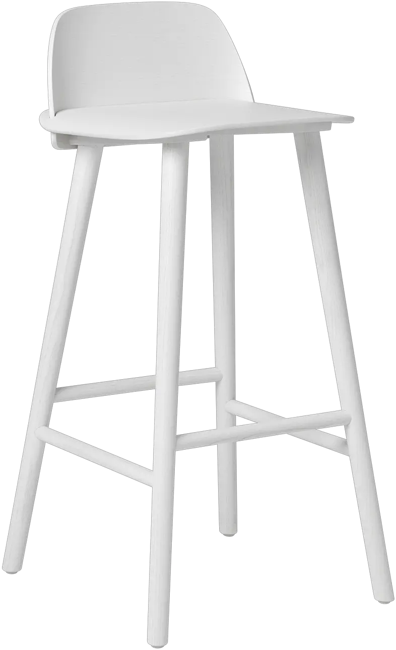 Muuto Nerd Bar Stool 75cm Transparent White Stool Png Nerd Png