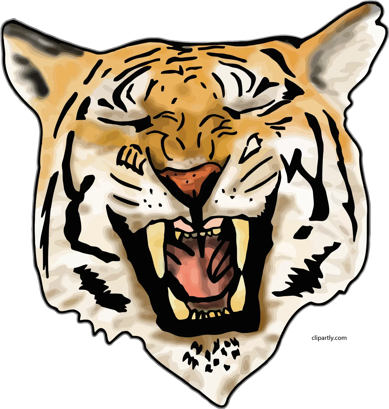 Laugh Tiger Face Clipart Png