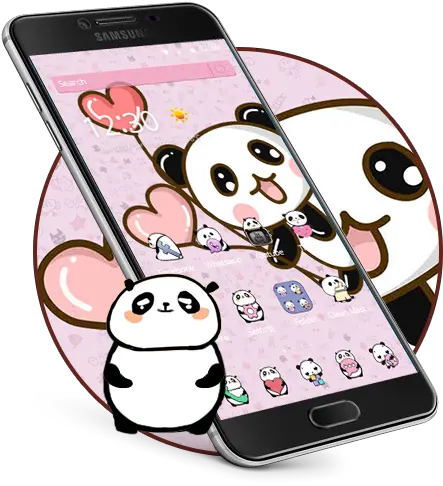 Pink Cartoon Cute Panda Wallpaper U2013 Apps No Google Play Girly Png Cute Panda Icon