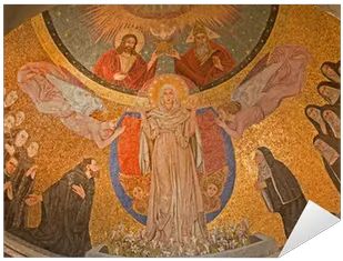 Sticker Rome Mosaic Of Virgin Mary From Apse Of Santa Png Resurrection Icon