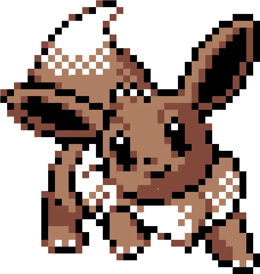 Gold And Silver Eevee Sprite Pixel Art Eevee Sprite Png Eevee Png