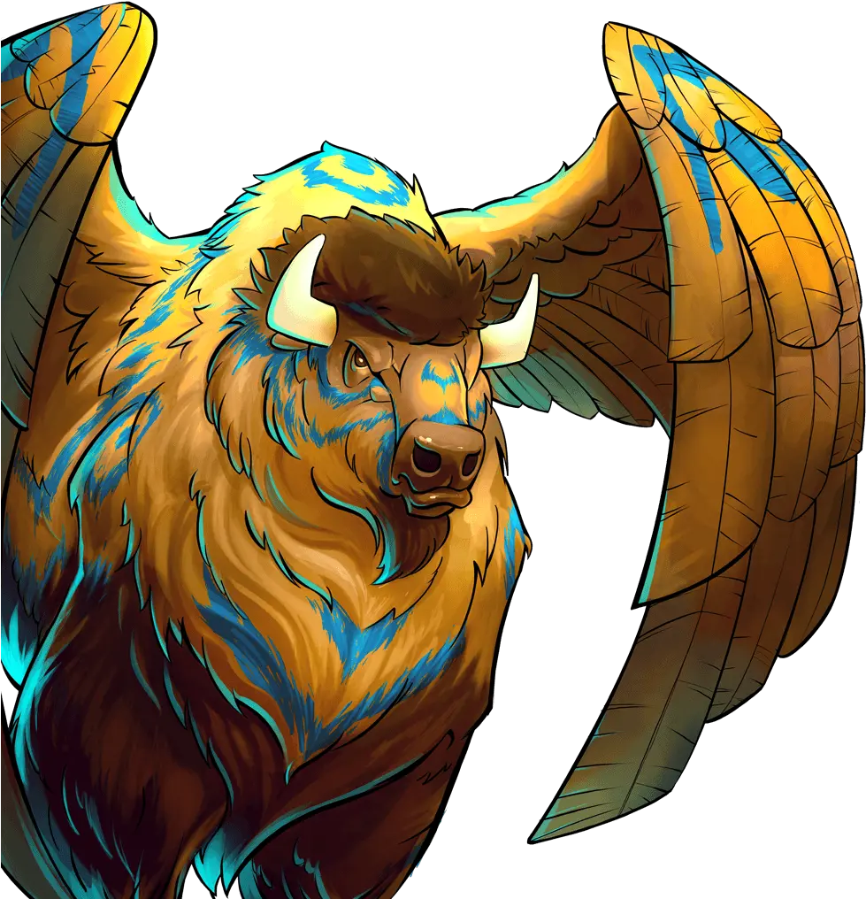 Winged Bison War Bison Png Bison Png