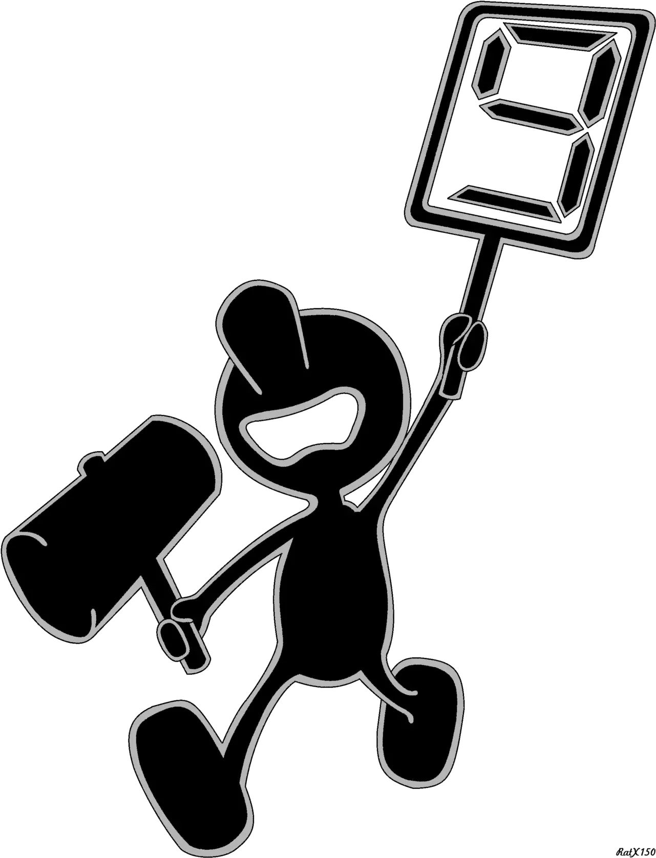 Mr Game Watch 9 Png Image With No Mr Game And Watch Nine 9 Png