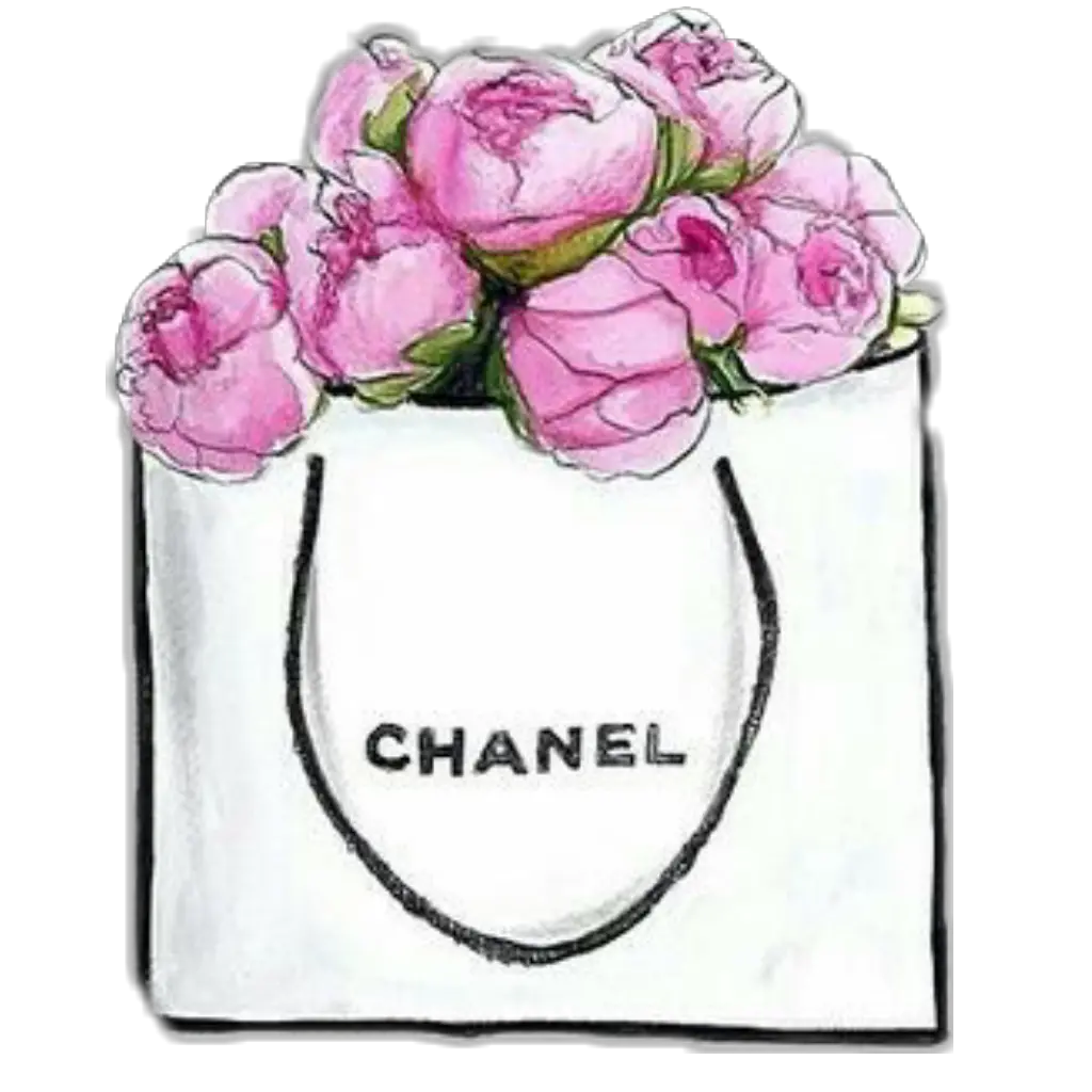 Chanel Bolsa Flores Freetoedit Chanel Bag Drawing Png Chanel Png