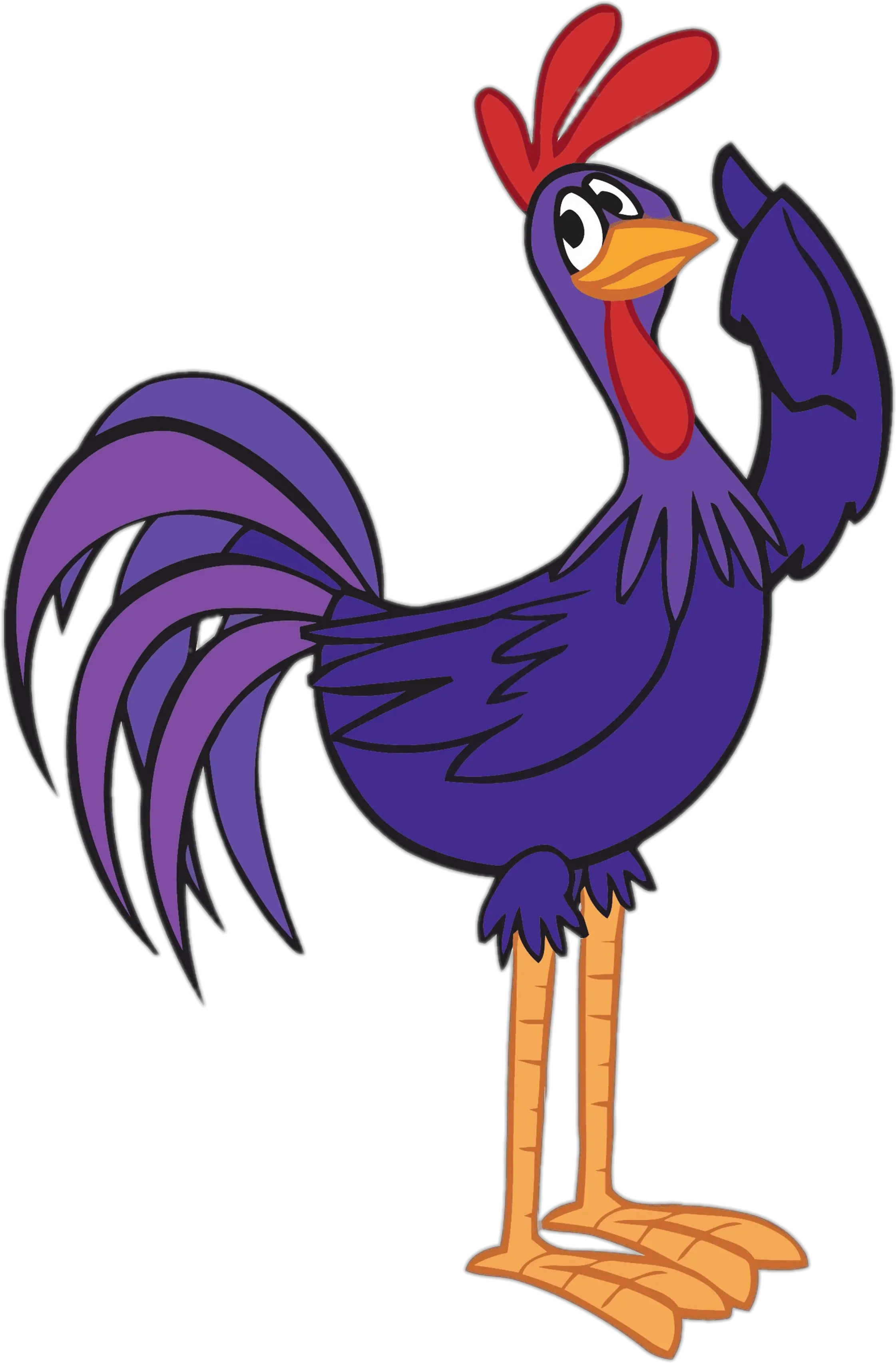 Rooster Tororo Wing Up Transparent Png Lottie Dottie Chicken Purple Rooster Rooster Png