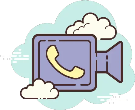 Video Call Icon In Cloud Style Video Call Icon Aesthetic Png Snapchat Video Icon