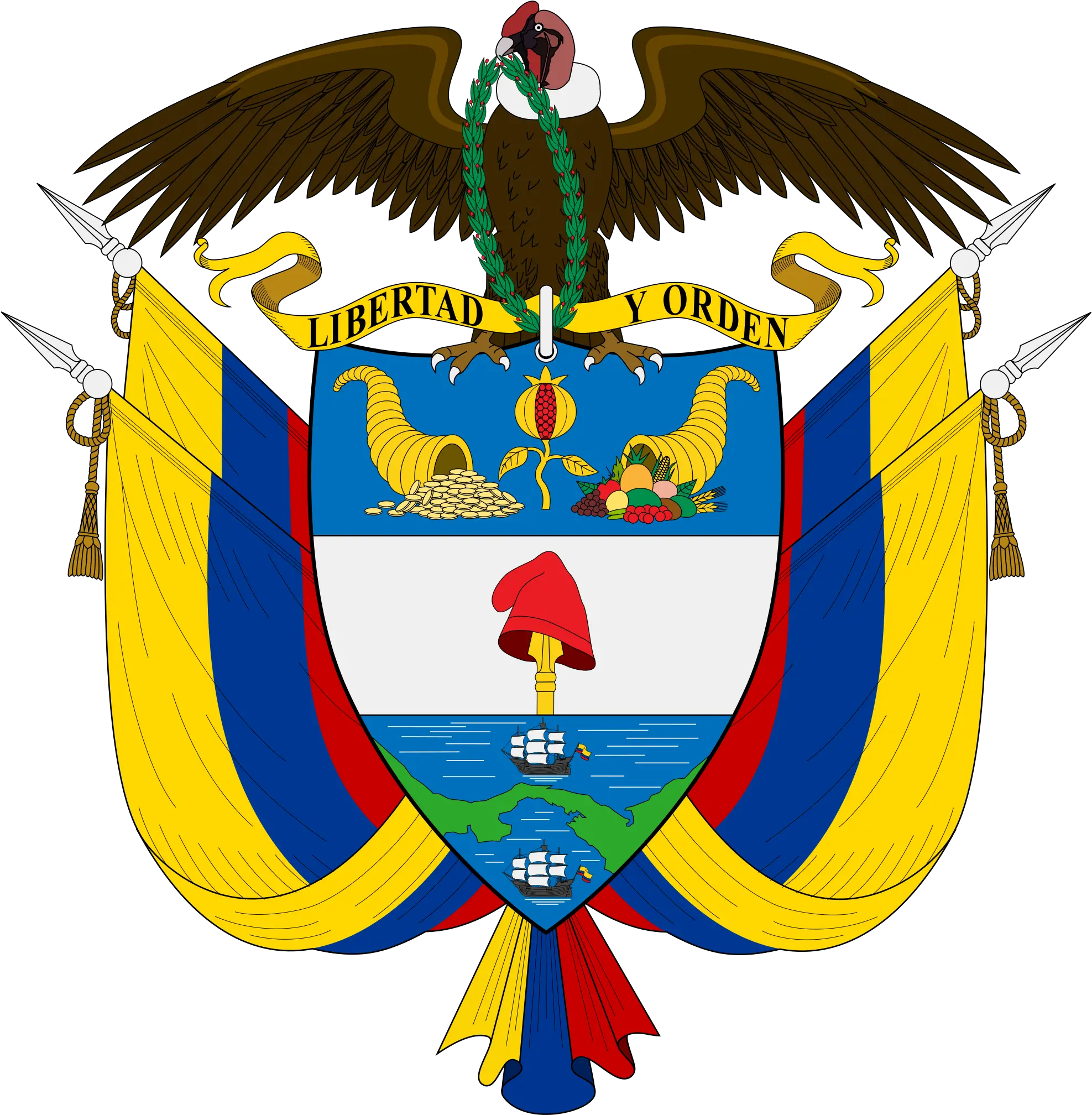 Coat Of Arms Colombia Wikipedia Png Colombia Flag Png