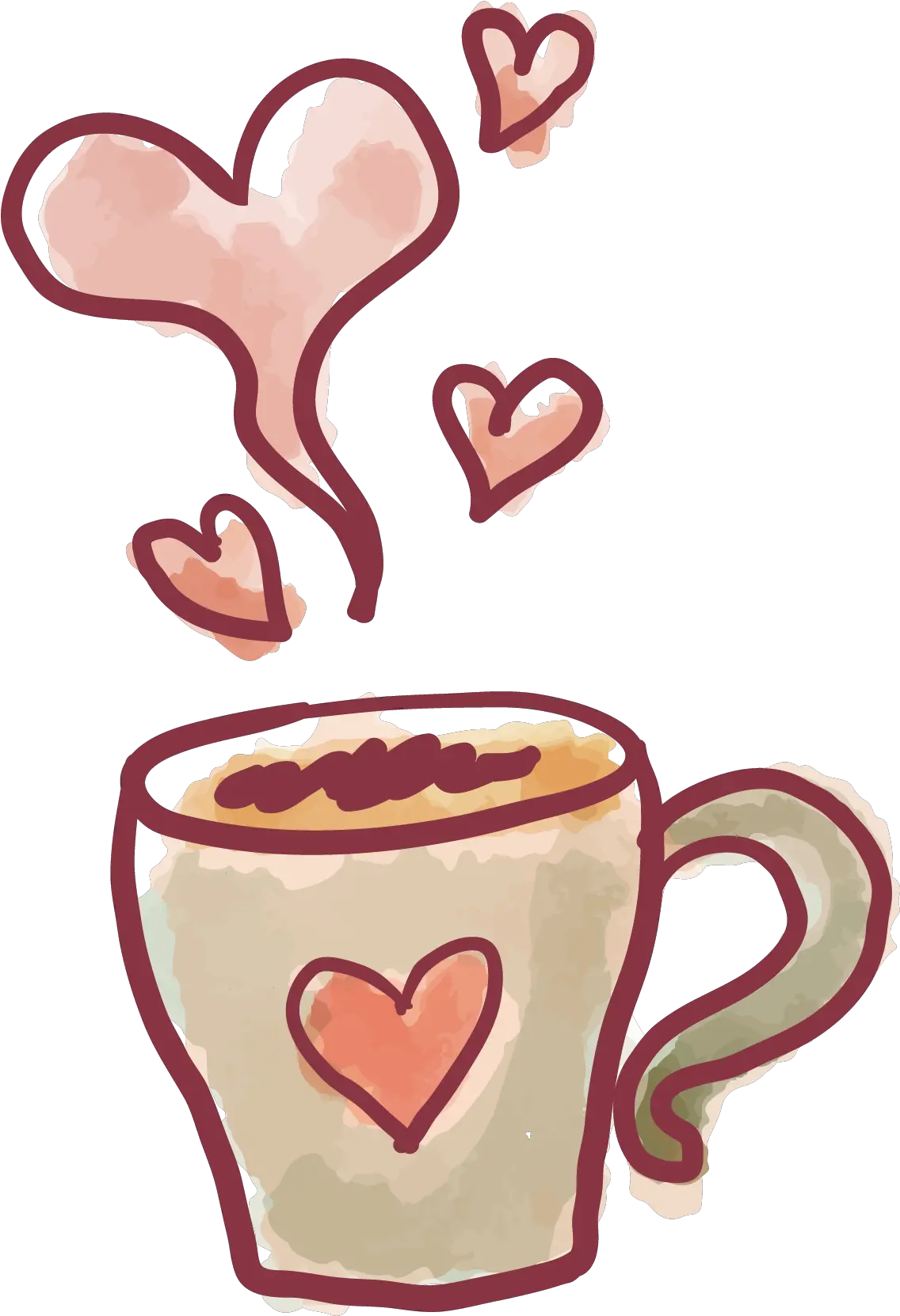 Valentines Day Paper Drawing Heart Love Love Coffee Png Cafe Png