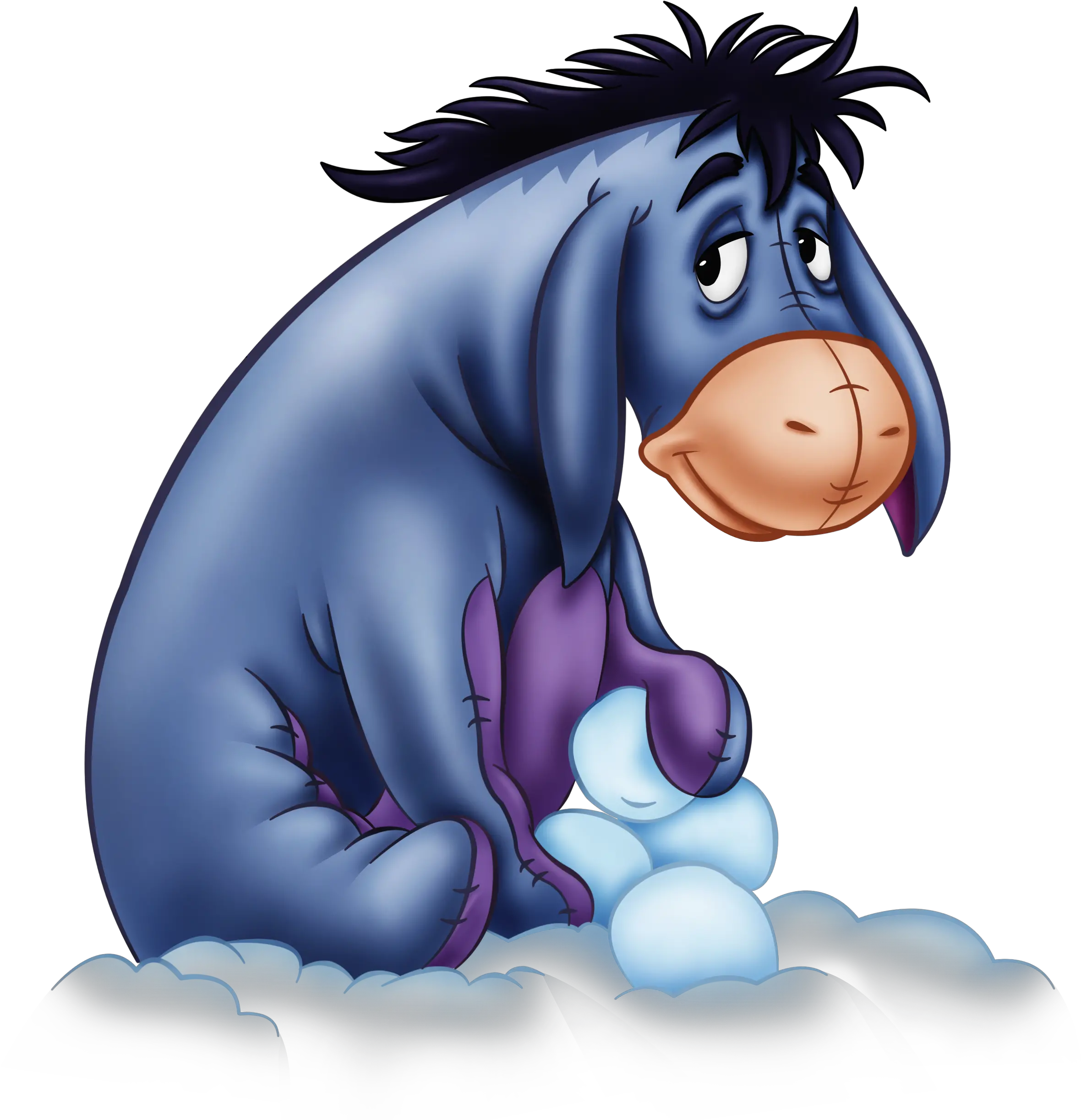 Eeyore With Snowballs Png Transparent Winnie The Pooh Quotes Eeyore Eeyore Transparent