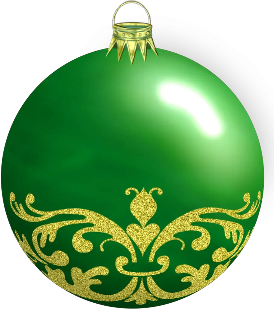 Green Christmas Bauble With Ornaments Transparent Background Christmas Ornament Png Ornaments Png