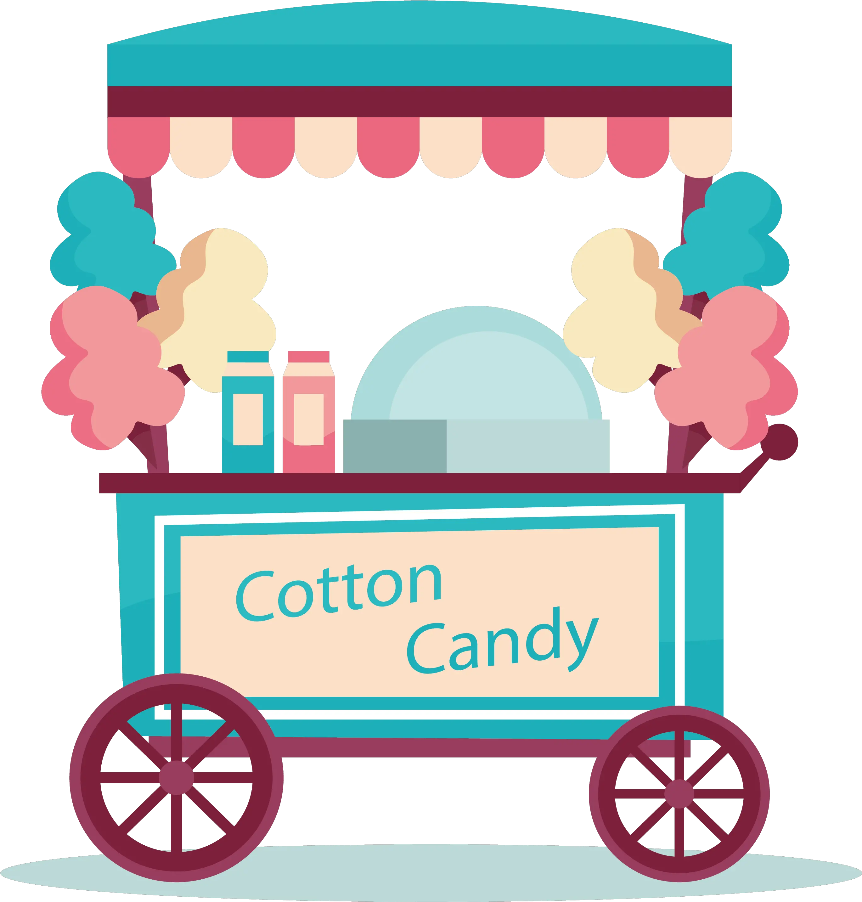 Cotton Candy Cane Lollipop Cotton Candy Shop Png Cotton Candy Png