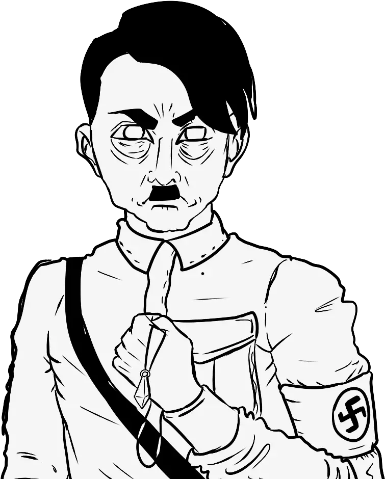 Did Adolf Hitler Really Use The Wand Sketch Png Hitler Face Png