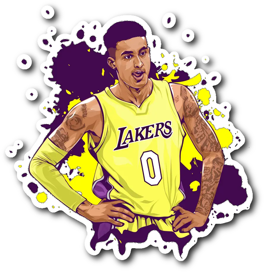Allen Iverson Rookie Art Sticker Vinyl And High Quality Nba Los Angeles Lakers Png Allen Iverson Png