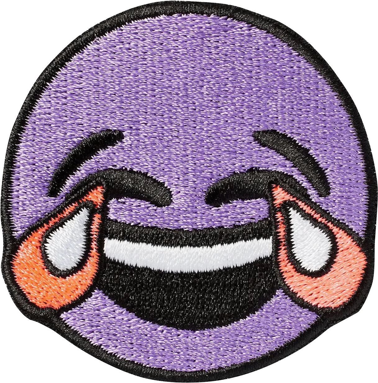 Crying Laughing Emoji Sticker Patch Crying Laughing Emoji Purple Png Laugh Cry Emoji Png