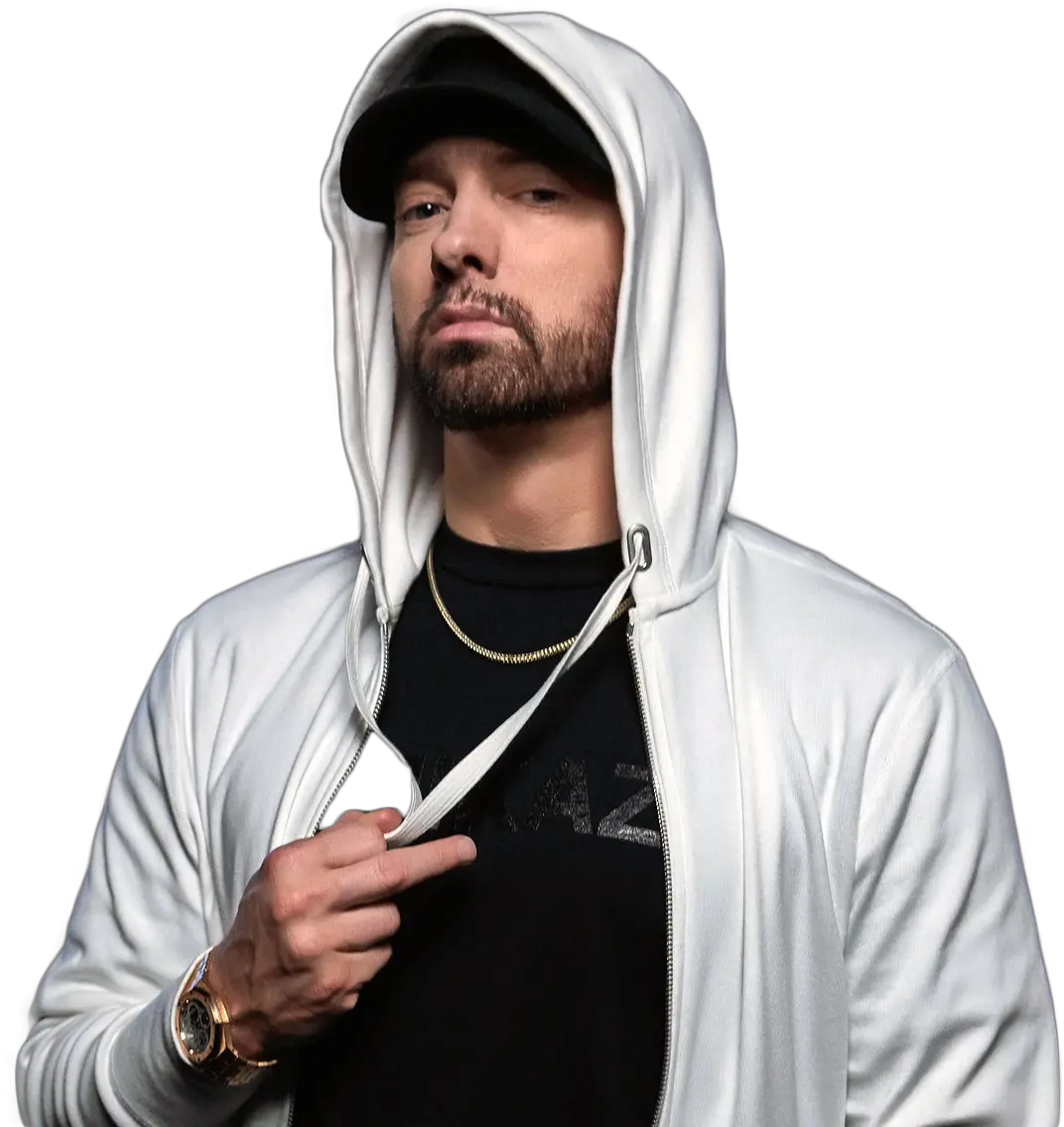 Eminem Transparent Background Png Image Eminem In A Hoodie Eminem Transparent