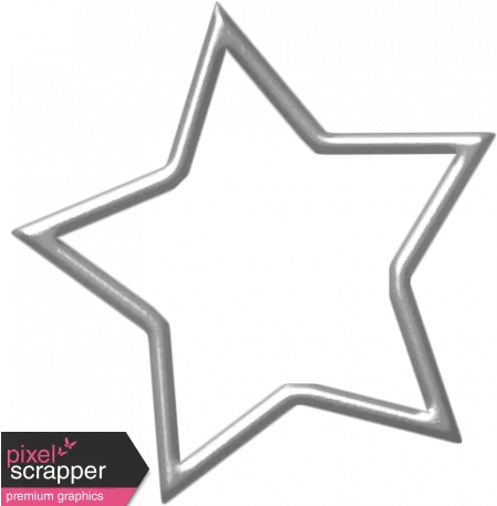 Space Explorer Silver Star Outline Png Star Outline Png