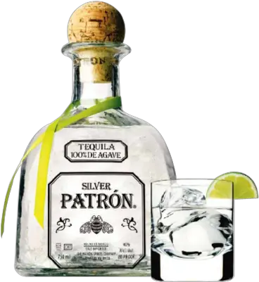 Patron And Lime Tequila Patron Silver Png Patron Bottle Png