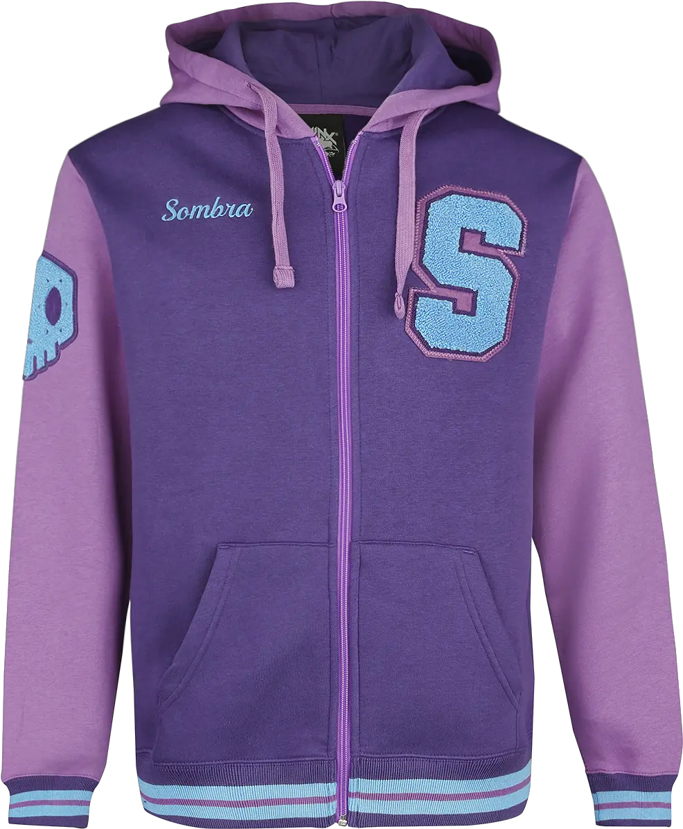 Overwatch Sombra Hooded Zip Lilac At Soundorabiliacom Hoodie Png Sombra Overwatch Png