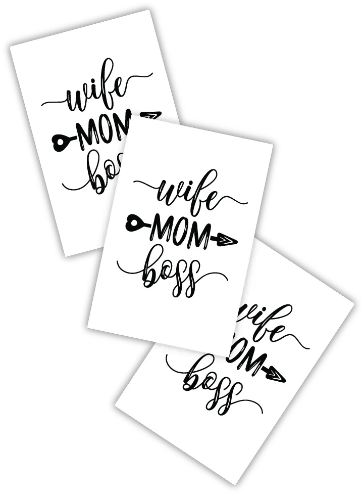 Temporary Tattoos Wife Mom Boss Handwriting Png Mom Tattoo Png