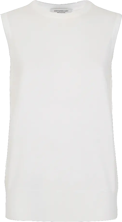 Alexa Sleeveless Vest Off White Calvin Klein White Denim Dress Png Vest Png