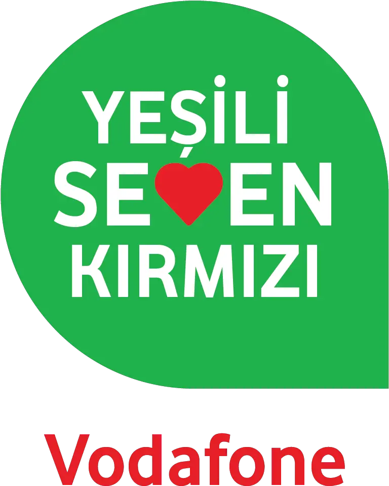 Yeili Seven Krmz Vertical Png Vodafone Logosu