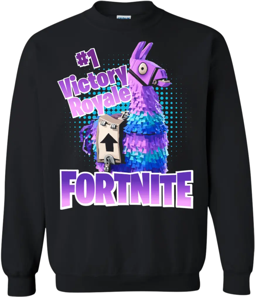 Download Hd Fortnite Victory Royale Lucky Llama Funny Shirt Victory Royale Fortnite T Shirt Png Victory Royale Transparent