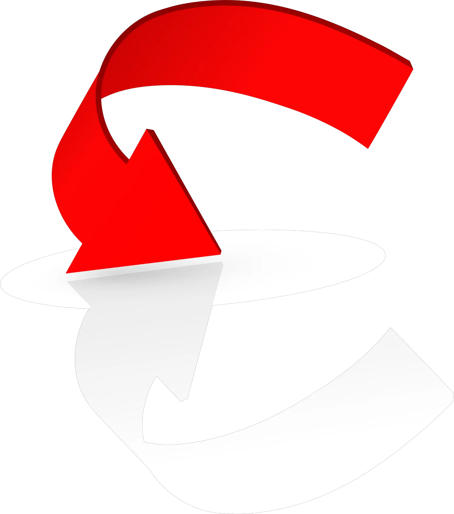 Red Arrow Png Curved