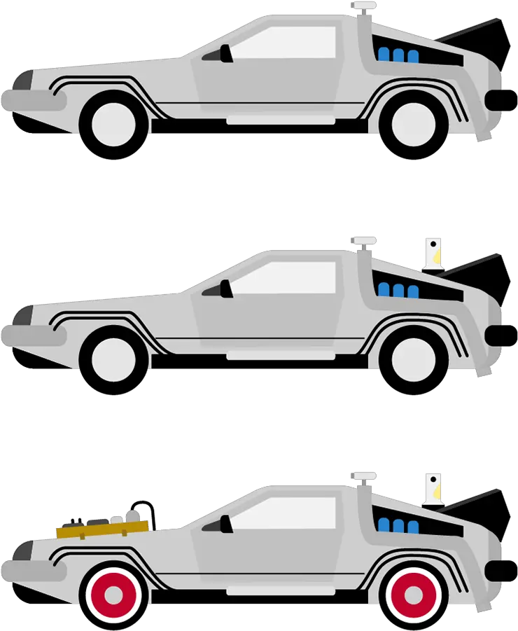 Grammaphic Back To The Future Trilogy Delorean Png Delorean Png