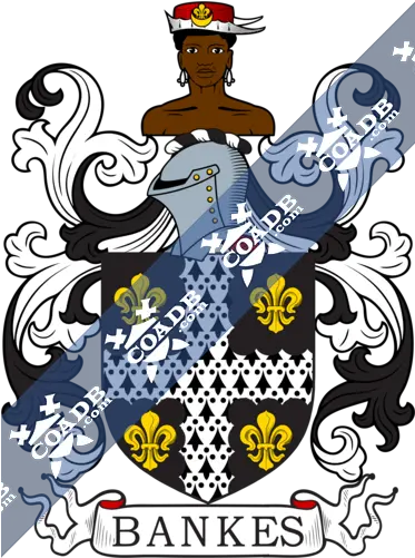 Banks Family Crest Coat Of Arms And Name History Stirling Coat Of Arms Png Png Banks