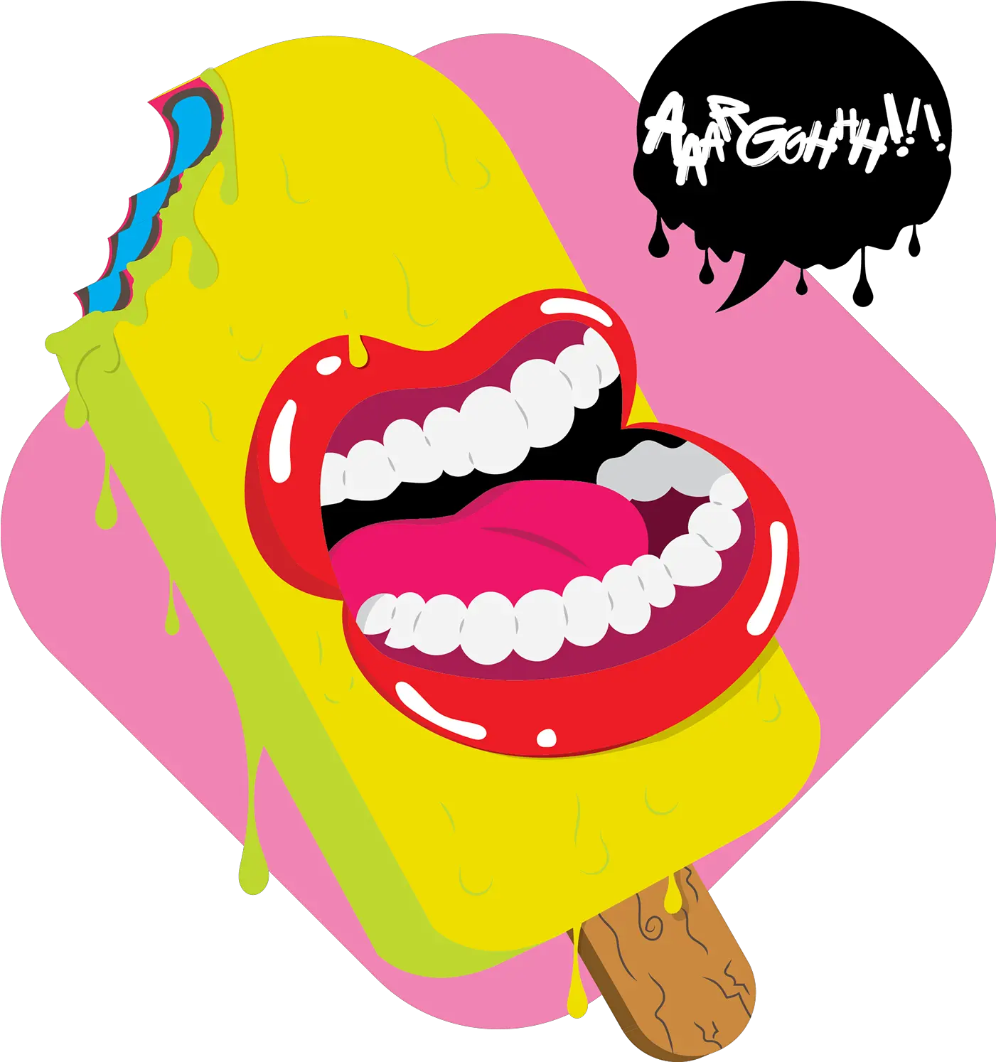 Tongue Clip Fun Vector Black And White Clip Art Png Scream Png