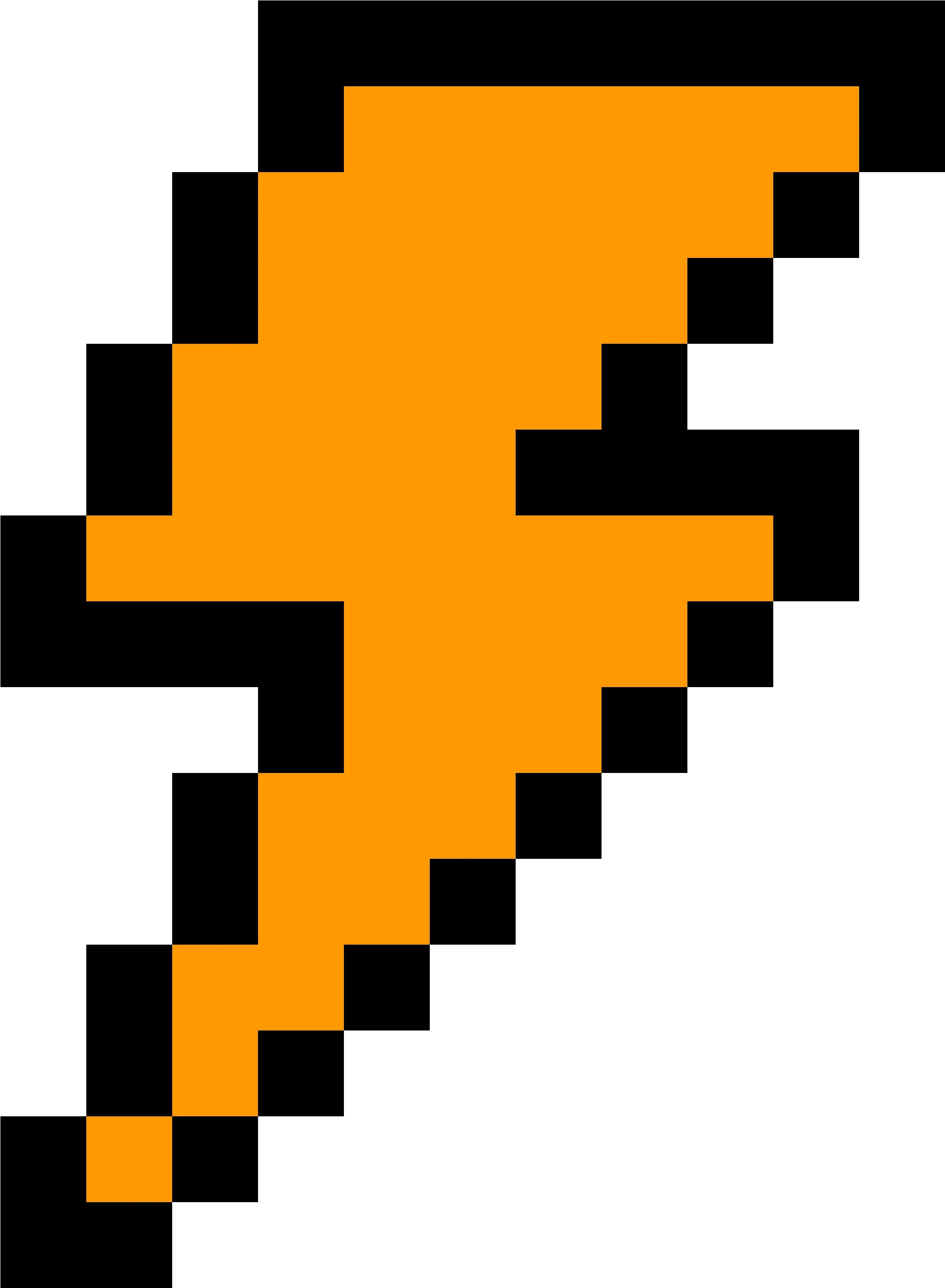 Lightning Bolt Minecraft Lightning Bolt Pixel Art Png Bolt Png