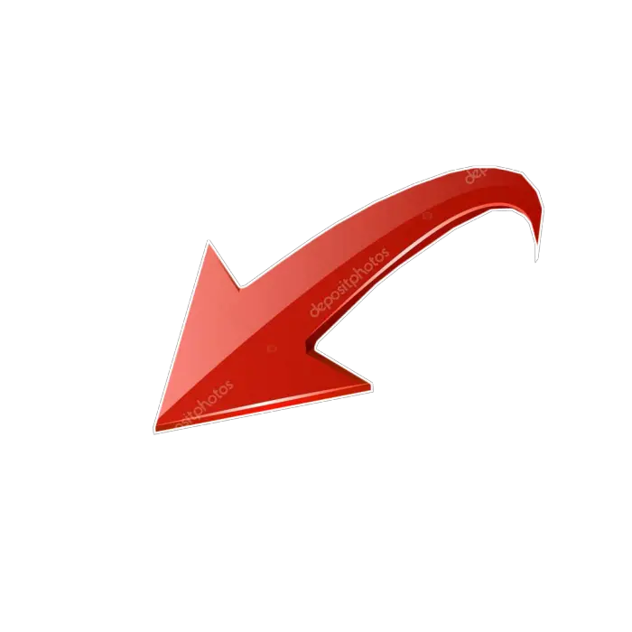 Left Curved Red Arrow Png