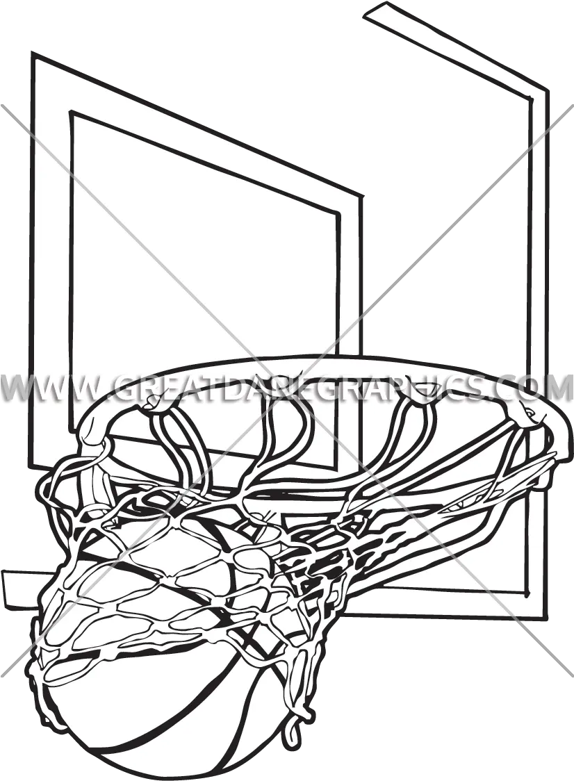 Getdrawings Side View Basketball Hoop Drawing Png Swish Png