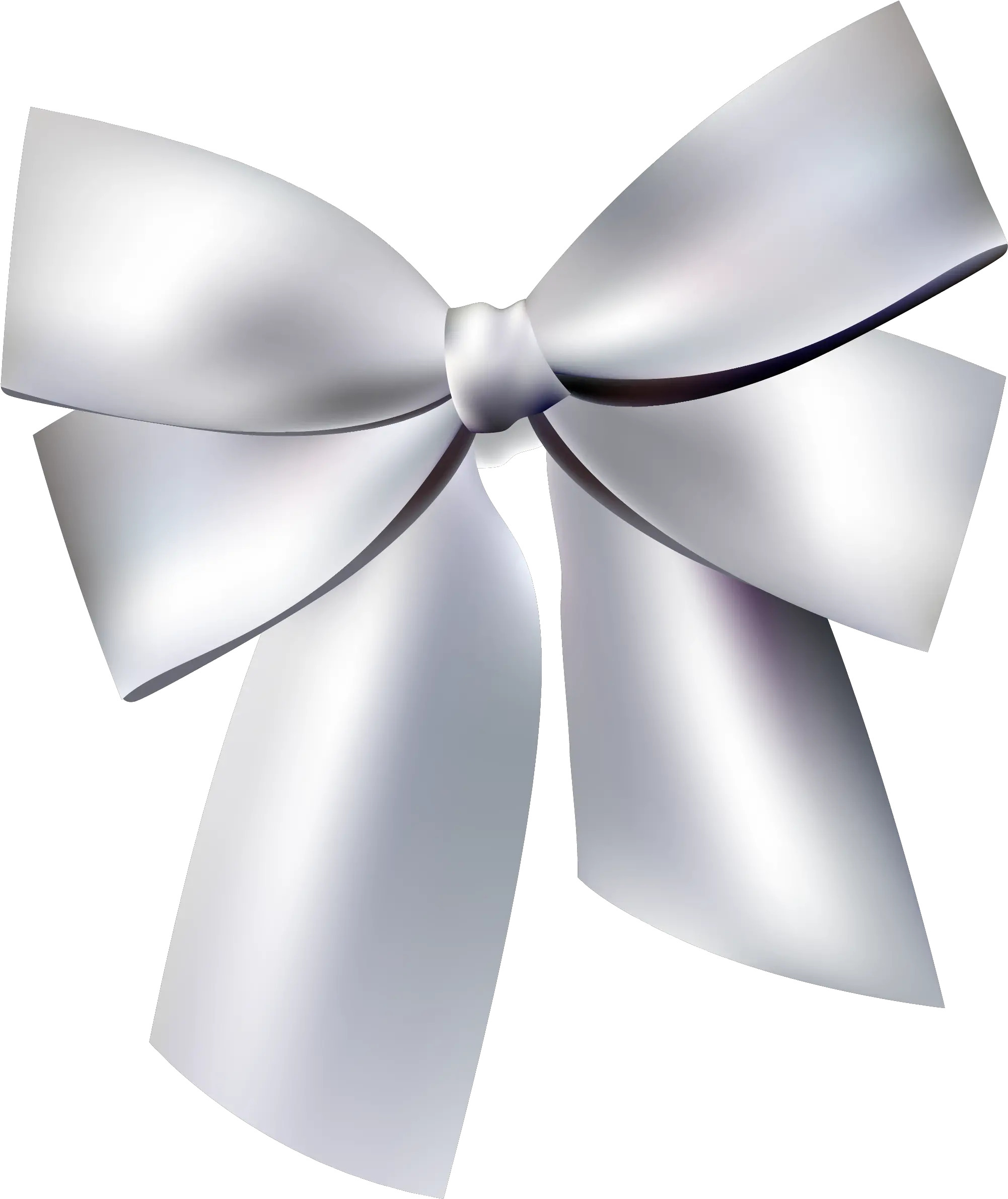 Download Silver Bow Png Silver Ribbon Png Present Bow Png