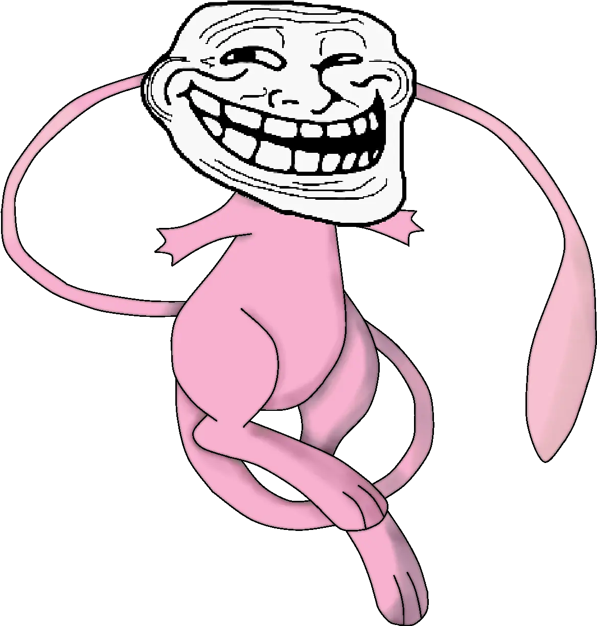 Mew By Shivaglaceon D4883m1 Troll Face Happy Birthday Troll Face Without Background Png Troll Face Png No Background
