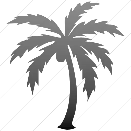 Iconsetc Simple Black Gradient Black Palm Tree Icon Png Palm Tree Icon