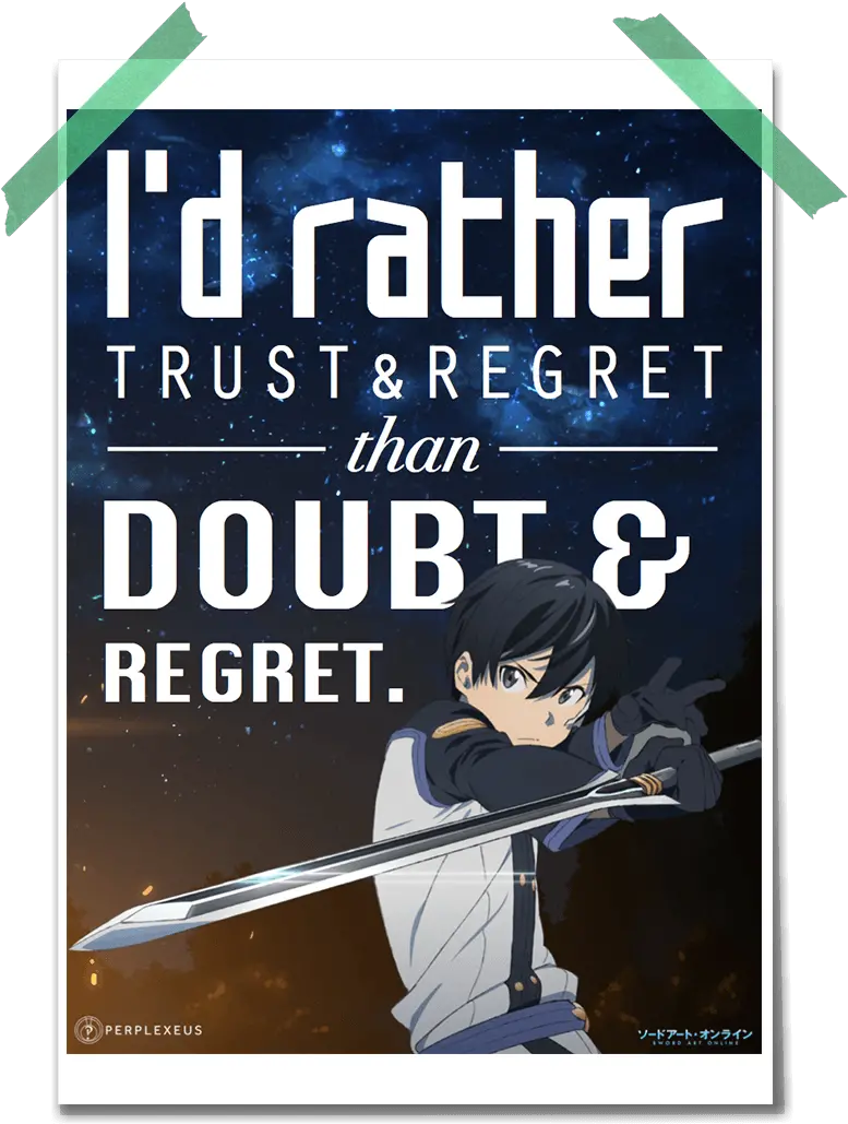 Sword Art Online Kirito Poster Poster Png Kirito Png