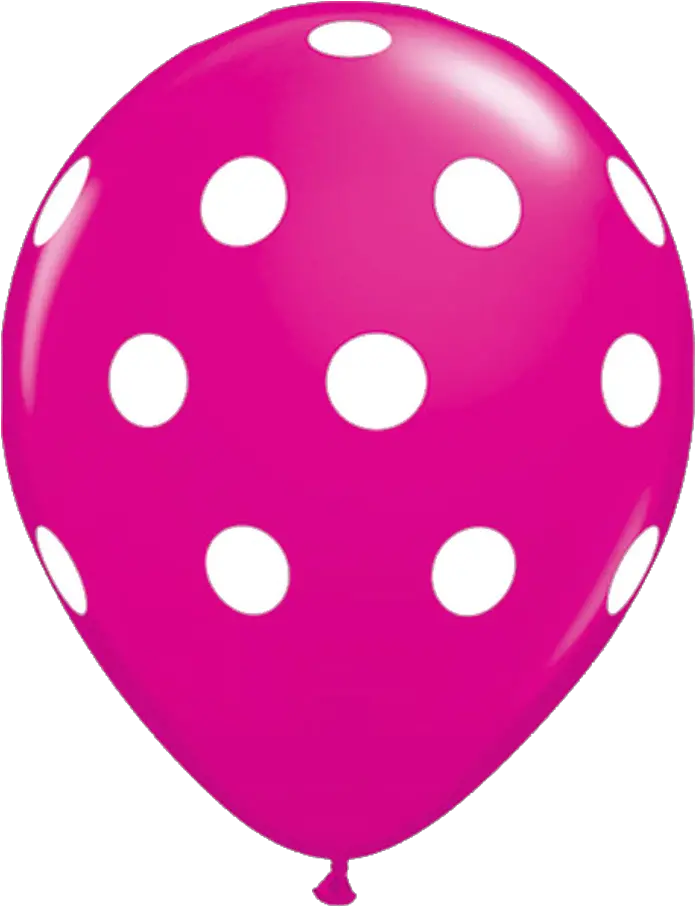 11 Wildberry Polka Dot Balloon 6 Pack Pink Polka Dot Balloons Png Polka Dot Png