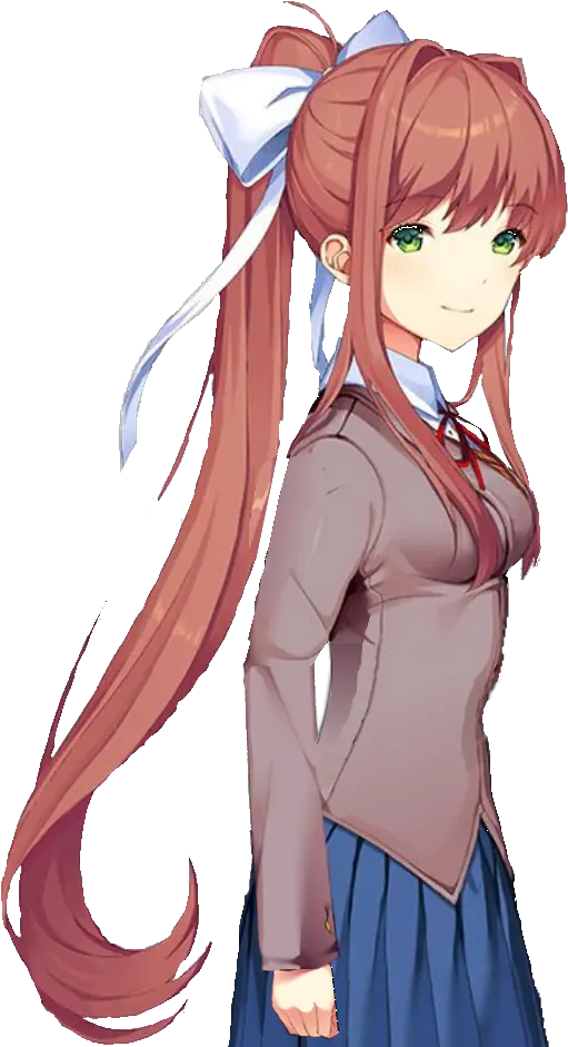 Download Monika But Its A Sideoc Doki Doki Literature Club Monika Sprites Png Monika Png