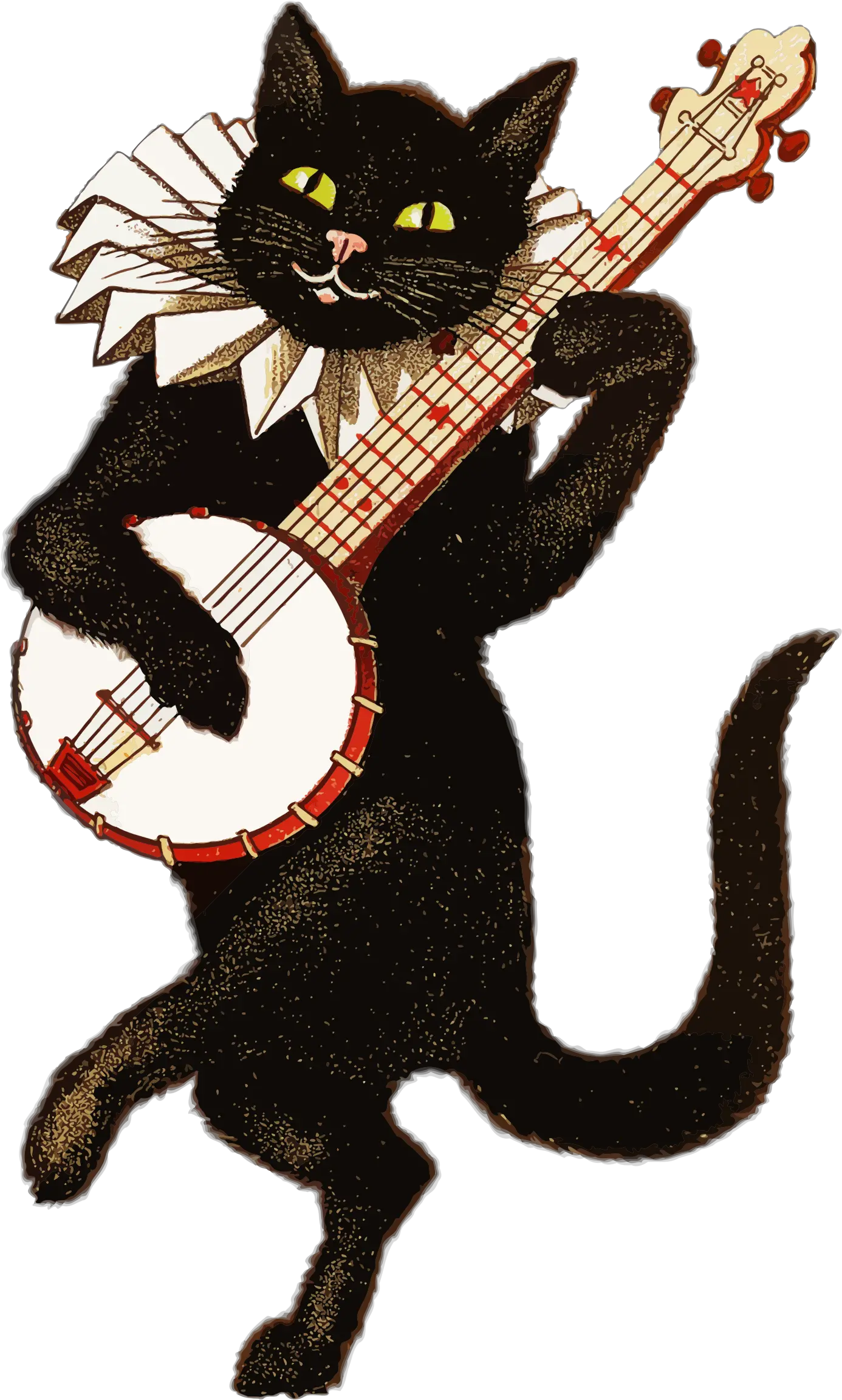 Cat T Cat Playing Banjo Png Banjo Png