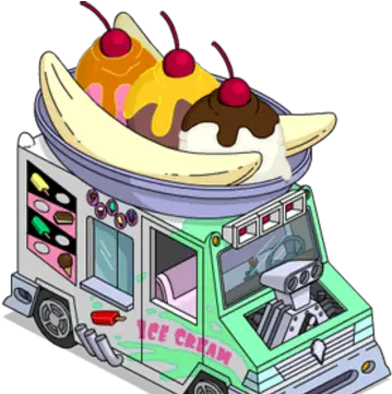Tapped Out Wiki Simpsons Ice Cream Van Png Ice Cream Truck Png