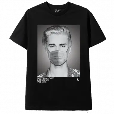 T Justin Bieber Face Black Tee Png Justin Bieber Face Png